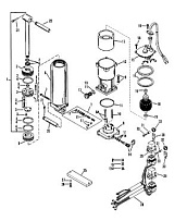 Система наклона двигателя, Single Ram (0D252460 и ниже) 2-Х ТАКТНОГО ПЛМ MERCURY 75 Серийный номер от 0C222000 до 0D283221
