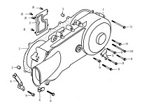 Левая крышка двигателя Racer 157QMJ