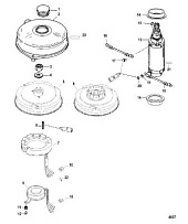 Маховик и стартер 2-Х ТАКТНОГО ПЛМ MERCURY 90 Серийный номер от 1B000001 и выше