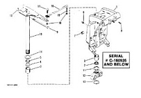 Поворотный кронштейн (силовая отделка)(S / N-0C160935 & ниже) 2-Х ТАКТНОГО ПЛМ MERCURY 60 Серийный номер от 9469200 до 9683054