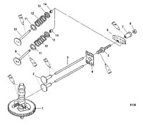 Впускные / выпускные клапаны 4-Х ТАКТНОГО ПЛМ MERCURY 4 Серийный номер от 0P401000 и выше