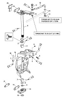 Поворотный кронштейн и рулевой рычаг 2-Х ТАКТНОГО ПЛМ MERCURY 75 Серийный номер от 0G760300 до 0T979999
