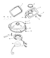 Статор, триггер (электрические модели) 2-х тактного ПЛМ MERCURY 40 M Серийный номер от 00P017000 до 0P325499