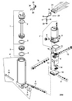 Система наклона двигателя 2-Х ТАКТНОГО ПЛМ MERCURY 75 Серийный номер от 1B000000 и выше