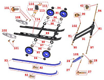 Ходовая часть, органы управления снегохода IRBIS Dingo (2016 г.)  (часть 4)