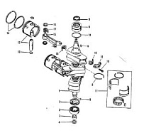 Коленвал, поршни и шатуны (#646-818846) 2-Х ТАКТНОГО ПЛМ MERCURY 90 Серийный номер от 9506481 до 9589038