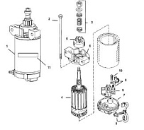 Стартер (Serial Number 1B249767 и ниже) 4-Х ТАКТНОГО ПЛМ MERCURY 40 Серийный номер от 1B227000 до 1B344398
