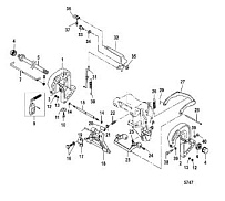 Зажимная скоба 2-х тактного ПЛМ MERCURY 30 M Серийный номер от 0N055505 и выше