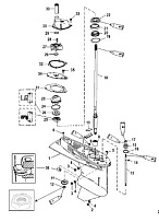 Корпус коробки передач, приводной вал 1.64:1 передаточное число 2-Х ТАКТНОГО ПЛМ MERCURY 60 Серийный номер от 0P017000 до 0P325499