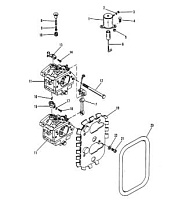 Карбюратор и дроссель 2-Х ТАКТНОГО ПЛМ MERCURY 60 Серийный номер от 7208333 до 0A721307