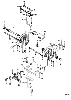 Зажимные кронштейны 4-Х ТАКТНОГО ПЛМ MERCURY 30 Серийный номер от 0R106999 и выше