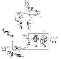 Электрооборудование - система зажигания СНЕГОХОДА РУССКАЯ МЕХАНИКА БУРАН 4Т